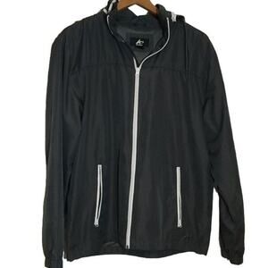 Athletech Grey Hooded Windbreaker Jacket